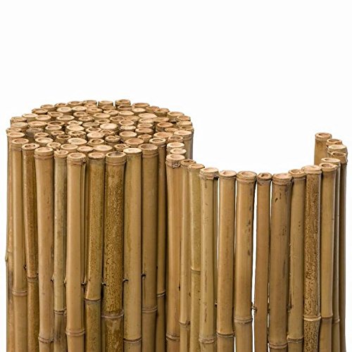 NOOR Bambusmatte Deluxe 1,50 x 2,50m I Natürliche Bambus-Sichtschutzmatte mit durchbohrtem Draht für maximale Stabilität I Terrassen- und Balkonwindschutz, 154BAMDE15X2 von NOOR