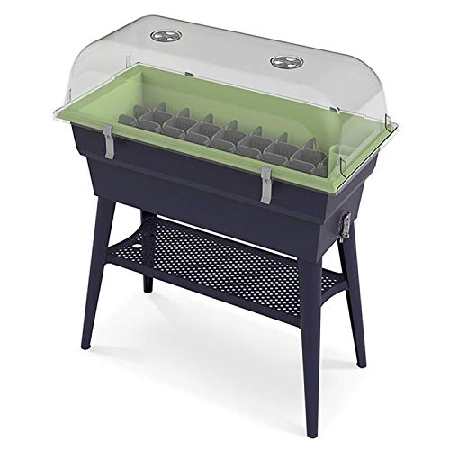 NOOR Hochbeet Calipso Komplettset mit Haube I Blumenkasten mit 40 l Volumen I Die Abdeckhaube bietet optimalen Schutz I Pflegen Sie ganz einfach Ihre Pflanzen & Setzlinge I Linde von NOOR