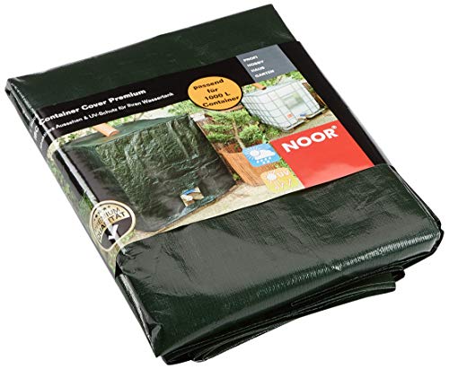 NOOR IBC Wassertank-Schutzhaube Pro 200 g/m² 116x100x120cm I Grüne Haube für 1000l Wassercontainer I Langlebiges IBC-Wassertankzubehör von NOOR