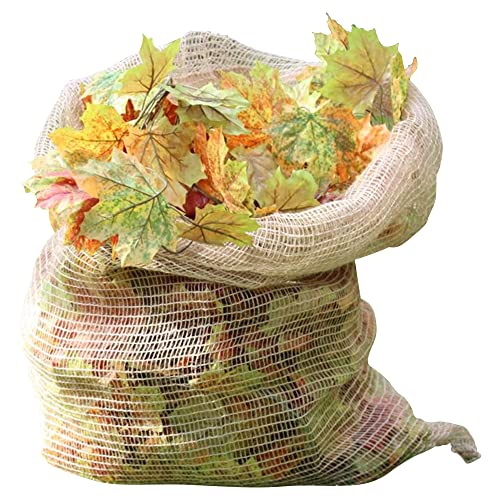 NOOR Laubsäcke aus Jute 70 x 100cm I 3 Stück kompostierbare Gartensäcke zum Laubsammeln I Große, lebensmittelechte Kartoffelsäcke mit ausreichendem Luftstrom I Biologisch abbaubarer Jutesack von NOOR