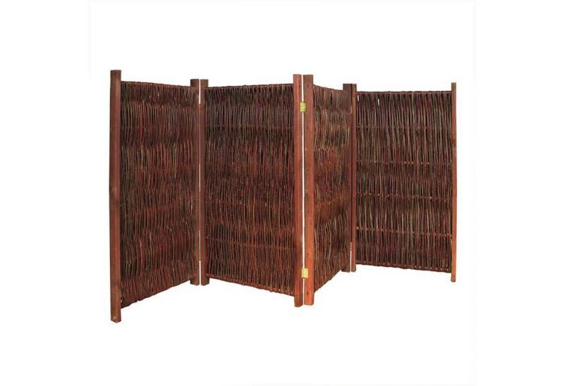 NOOR Paravent Weide - mehrteilig - klappbar - Sichtschutz-Module (4 St), aus Naturmaterialien - Sichtschutz für Garten, Terrasse und Balkon von NOOR