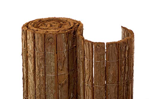 NOOR Rindenmatte Country 2,00 x 3m I Natürliche Baumrinden-Sichtschutzmatte I Wetterfester, robuster Balkonzaun I Stabiler Windschutz für Terrassen/Gärten/Tennisplätze von NOOR