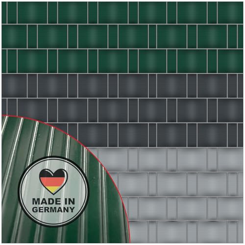 NOOR Sichtschutzstreifen PP PRO EXTRASTARK für Doppelstabmattenzaun - Zaunsichtschutz Rolle grün 0,19x2,55 m - Stärke 1,5 mm gerillt - blickdichter Wind- & Sichtschutz - Made in Germany von NOOR