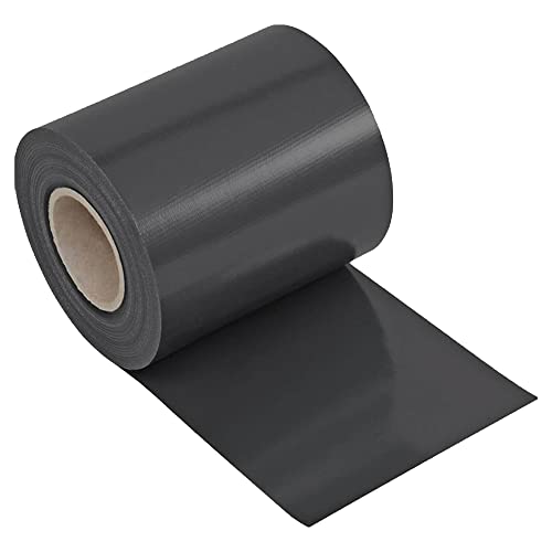 NOOR Sichtschutzstreifen PVC BASIC für Doppelstabmattenzaun - Zaunfolie Rolle anthrazit 0,19x35 m - blickdichter Wind- & Sichtschutz - Zaunblende 450 g/m² inkl. 25 Klemmschienen von NOOR