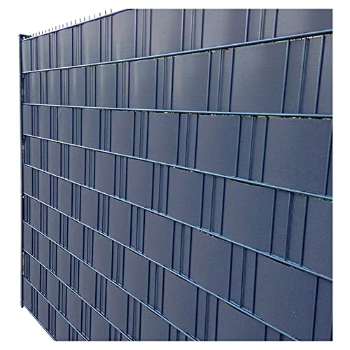NOOR Zaunblende PVC Easy 0,19 x 2,55m I Anthrazitfarbene Sichtschutzstreifen I Einfach einzuflechten in einen Doppelstabzaun I Sichtschutz von NOOR