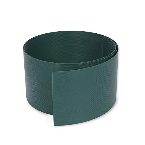 NOOR Sichtschutzstreifen PVC Easy für Doppelstabmattenzaun - Zaunfolie grün 0,19x2,55 m Stärke 1,1 mm gerillt - blickdichter Wind- & Sichtschutz - Zaunblende Made in Germany von NOOR