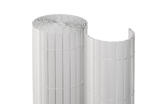 NOOR Sichtschutzmatte PVC 2 x 3m Weiß I Wasserdichter Sichtschutz aus Kunststoff für Gärten I UV-beständige Zaunmatte für Tennisplätze und Balkone von NOOR