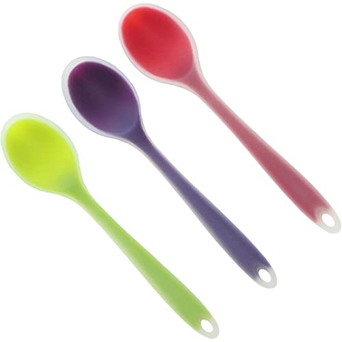 3pcs halbtransparente Silikon-Löffel-Löffel-Löffel Kaffeemilch Teelöffel (Nopeilvi). von NOPEILVI