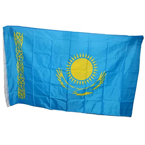 NOPEILVI/ Kasachstan Flagge lebhafte Nationalflaggen doppelt genähte Kasachstan National Banners 3x5foot Kasachstan Flag, Kasachstan Banner, doppelte Flagge, Nationalflaggen, Nationalbanner. von NOPEILVI