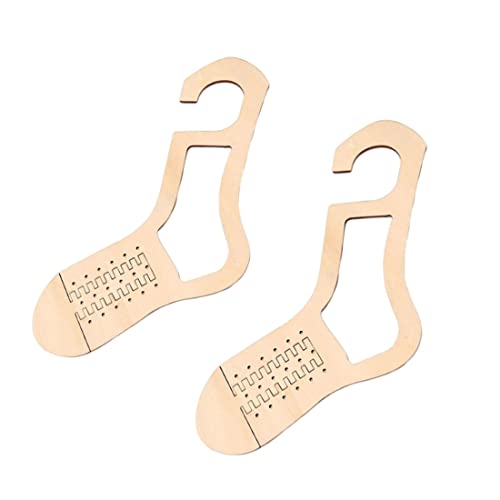 NOPEILVI 1PAIR Sock-Blocker, hölzerne Stricksocke-Blocker, einstellbare Größe Socke Bahre lustiges DIY-Strickmodell für Strickgarn-Kunsthandwerk (Hohle Art) von NOPEILVI