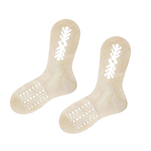 NOPEILVI 1Pair Socke-Blocker, hölzerne Stricksocke-Blocker, einstellbare Größe Socke Bahre lustiges DIY-Strickmodell für Strickgarn-Handwerk (Streifenart) von NOPEILVI
