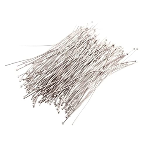 UNGROL 200pcs 50 mm Platin versilberte Messingkugel Kopfstifte für Ohrringe - Schmuck Making Head Pins - Silber - Jewelry Making UNGROL 200pcs 50 mm Platin versilberte Messingkugel Kopfstifte für Ohrringe - Schmuck Making Head Pins - Silber - Jewelry Making von NOPEILVI