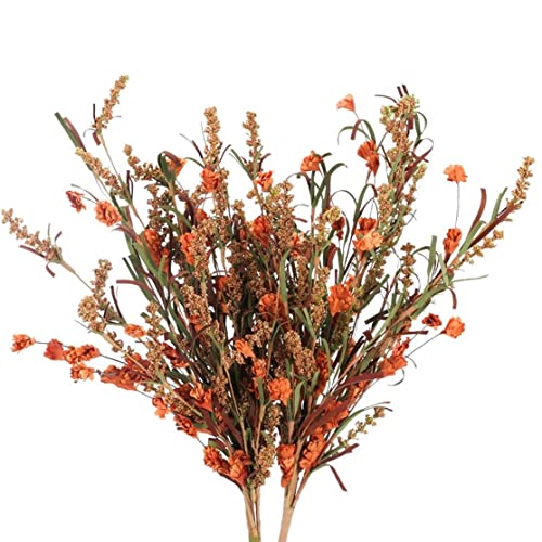 NOPEILVI Simulation Blumen Künstliche Pflanzen Herbst Dekorationen Künstliche Herbstblumen Bouquet Kunstblumenpflanzen Arrangement Hochzeitsstrauß Dekor 2pcs von NOPEILVI