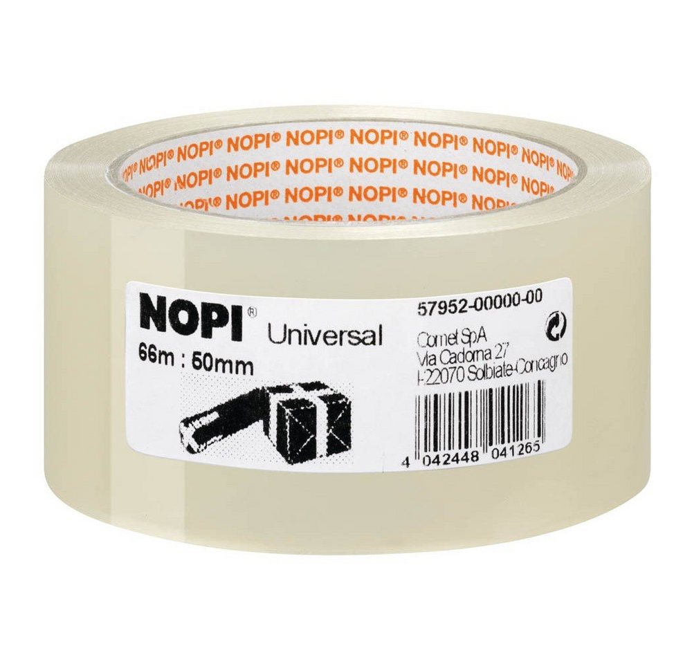 NOPI Klebeband 36x NOPI Universal Kleberolle 50mm x 66m transparent von NOPI