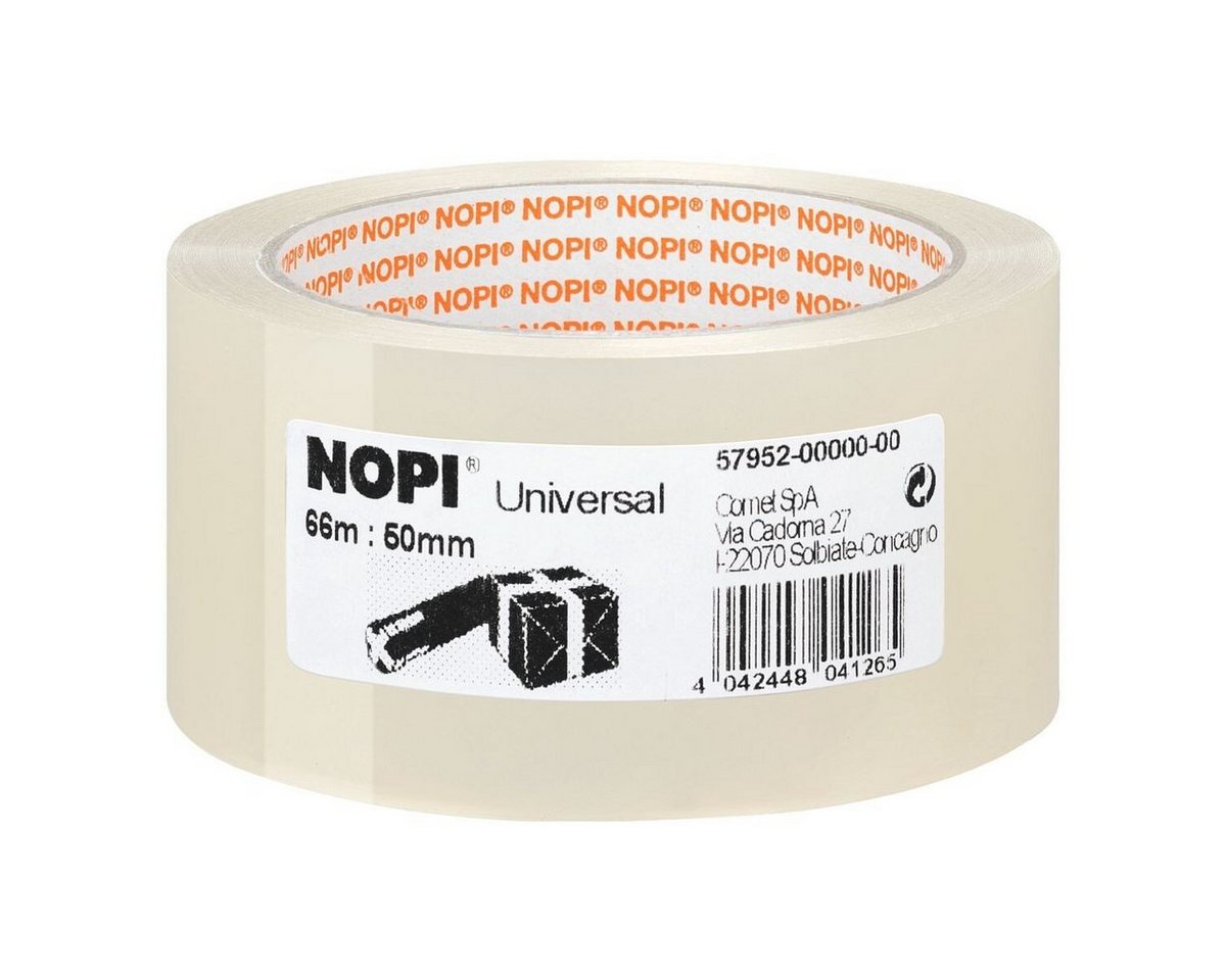 NOPI Klebeband Universal 50 mm/ 66 m, Packband, UV- und alterungsbeständig von NOPI