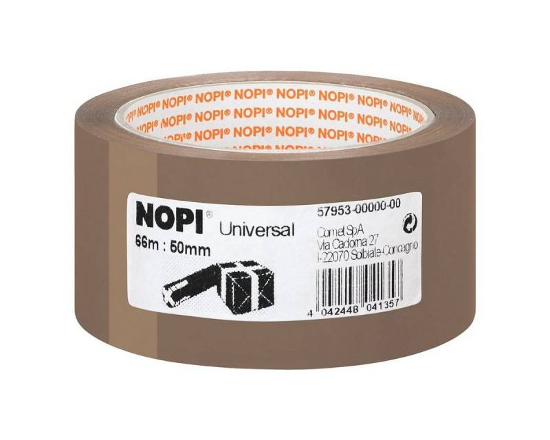 NOPI Klebeband Universal 50 mm/ 66 m, Packband, UV- und alterungsbeständig von NOPI