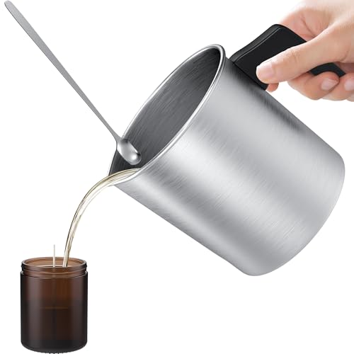 NOPWOK 1.2L Kerze Making Pot, Wachsschmelztopf, Kerzenschmelztopf mit 15cm Löffel NOPWOK 1.2L Kerze Making Pot, Wachsschmelztopf, Kerzenschmelztopf mit 15cm Löffel von NOPWOK