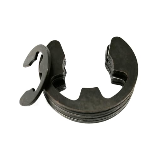 10/50/100 Stück M1,2-M24 schwarzer Stahl EC-Typ Schaft externer Sicherungsring geteilte Unterlegscheibe Schnappkragen Clip Sicherungsring (Size : M19 10pcs) von NORAZE
