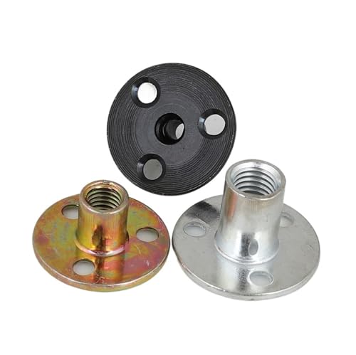 2/5/10 Stück Flanschmutter Mit Drei Löchern, M6, M8, M10, M12, Eisenmetallgewinde, Flanschkupplung, Verzinkte Mutter (Color : 8x37MM-Black, Size : 10PCS) von NORAZE