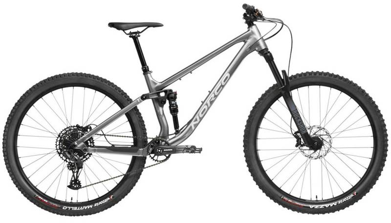 NORCO Mountainbike MTB Fully Fluid FS A3 Grey/Silver 29" Diamant, 12 Gang Shimano Shimano Deore RD-M6100 12spd Schaltwerk von NORCO