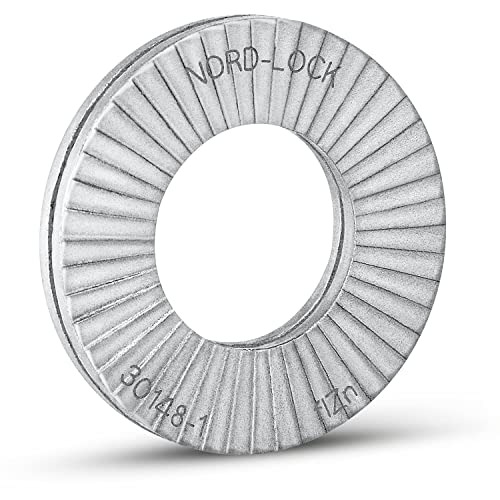 Original Nord-Lock Stahl Keilsicherungsscheiben NL6sp für M6, mit vergrößertem Außendurchmesser. d (mm): 6,5 - D (mm): 13,5 - T (mm) 2,5 von NORD-LOCK GROUP