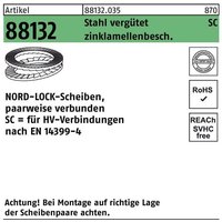 Unterlegscheibe r 88132 geklebt nl 12 sc Stahl vergütet zinklamellenbeschichtet von NORD-LOCK