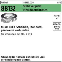 Unterlegscheibe r 88132 geklebt nl 4 Stahl vergütet zinklamellenbeschichtet von NORD-LOCK