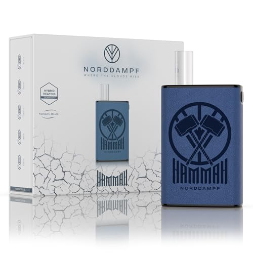 Norddampf HAMMAH Kräuter Vaporizer | Kompakter Premium Verdampfer für Kräuter | Hybrid-Heiztechnologie | 1600mAh Akku | 30s Aufheizzeit | Isolierter Luftweg | 5 Temperaturstufen | NORDIC BLUE von NORDDAMPF - WHERE THE CLOUDS RISE