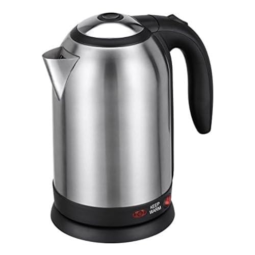 NORDIC HOME CULTURE Sjuda Kettle, 1,8l, Stainless Steel, 1830W, Black/Silver, Kunststoff, 25 x 28 x 23 cm von NORDIC HOME CULTURE