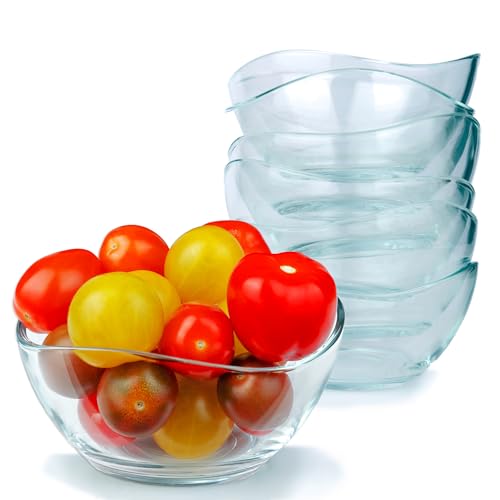 LAV Glas Dessertschalen Set 6, 215ml BLEI FREI Dessertgläser, Stabelbare Glasschalen, Dessertbecher, Puddingschalen, Dessert Schalen Glas, Obst Servierschalen, Soßenschalen, Dessert Bowls von NORDIC SCHILLER