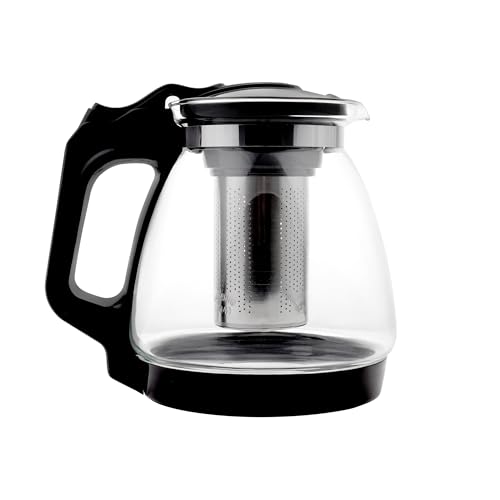 NORDIC SCHILLER Premium Teekanne Glas, Hitzebeständig Glaskanne mit Deckel 1,7 Liter Teekanne mit Siebeinsatz Teekanne Thermo mit Edelstahl Filter Sieb, Tea Maker, Teekanne mit Sieb Tee Kanne Aus Glas von NORDIC SCHILLER