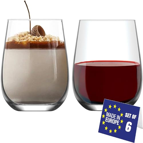 NORDIC SCHILLER Premium Trinkgläser 475ml – 6er Set Wassergläser, Spülmaschinenfest, Bleifrei – Cocktail- & Caipirinha Gläser von NORDIC SCHILLER
