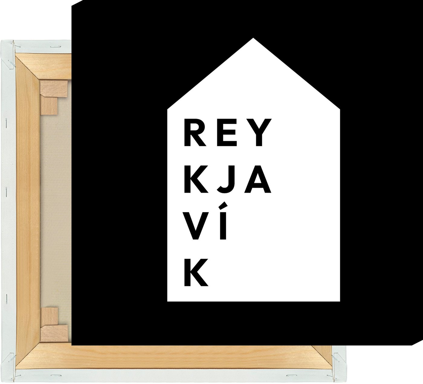 NORDIC WORDS Leinwandbild Haus Reykjavík von NORDIC WORDS