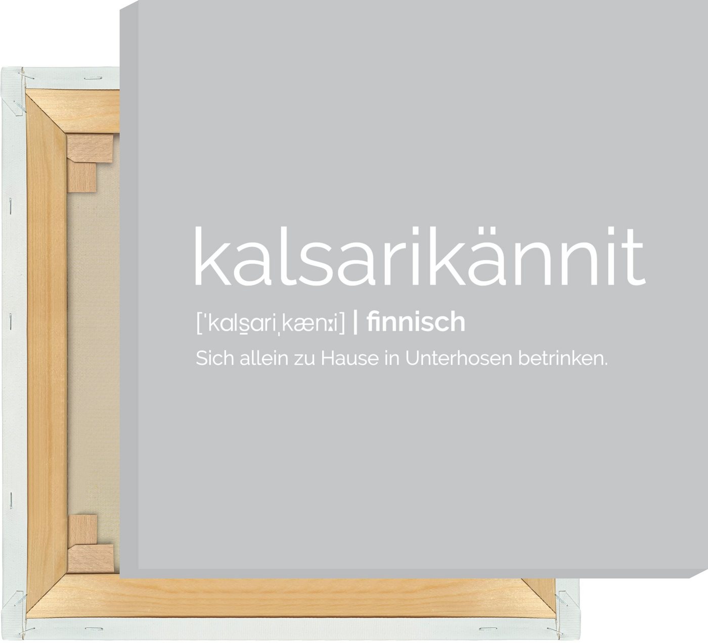 NORDIC WORDS Leinwandbild Kalsarikännit von NORDIC WORDS