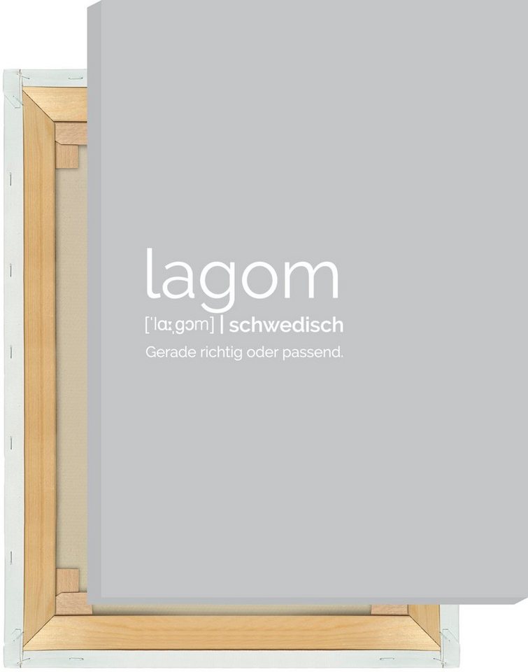 NORDIC WORDS Leinwandbild Lagom von NORDIC WORDS