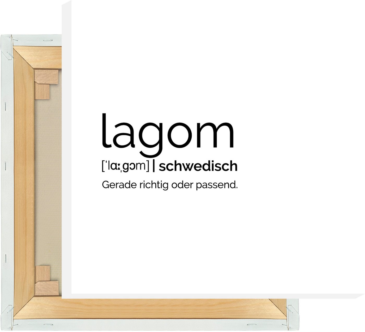 NORDIC WORDS Leinwandbild Lagom von NORDIC WORDS