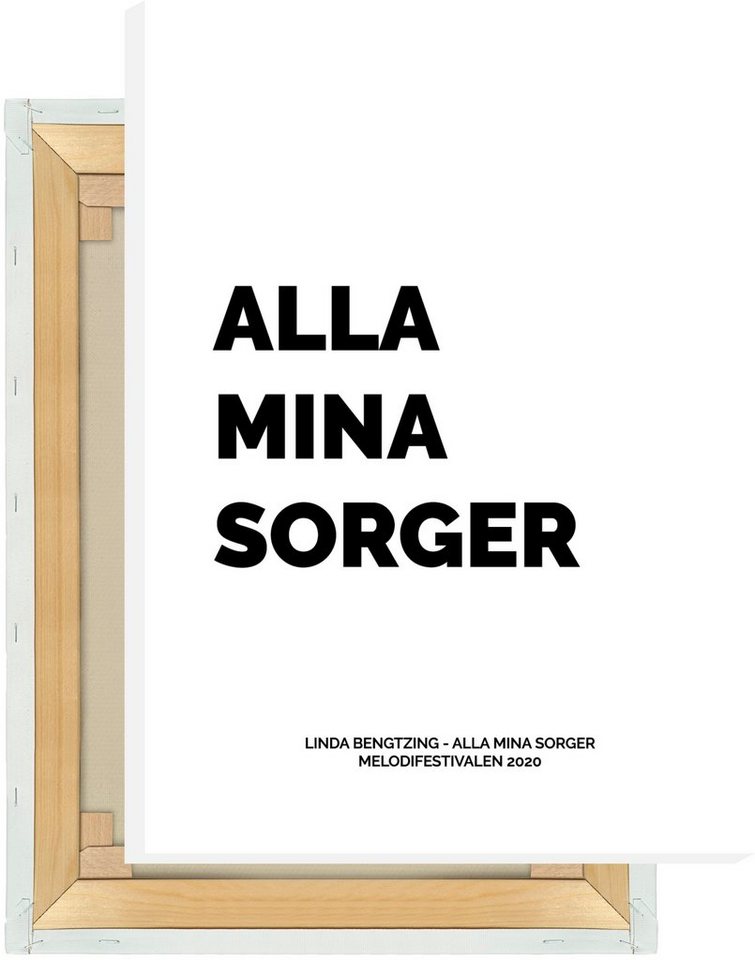 NORDIC WORDS Leinwandbild Linda Bengtzing - Alla Mina Sorger von NORDIC WORDS