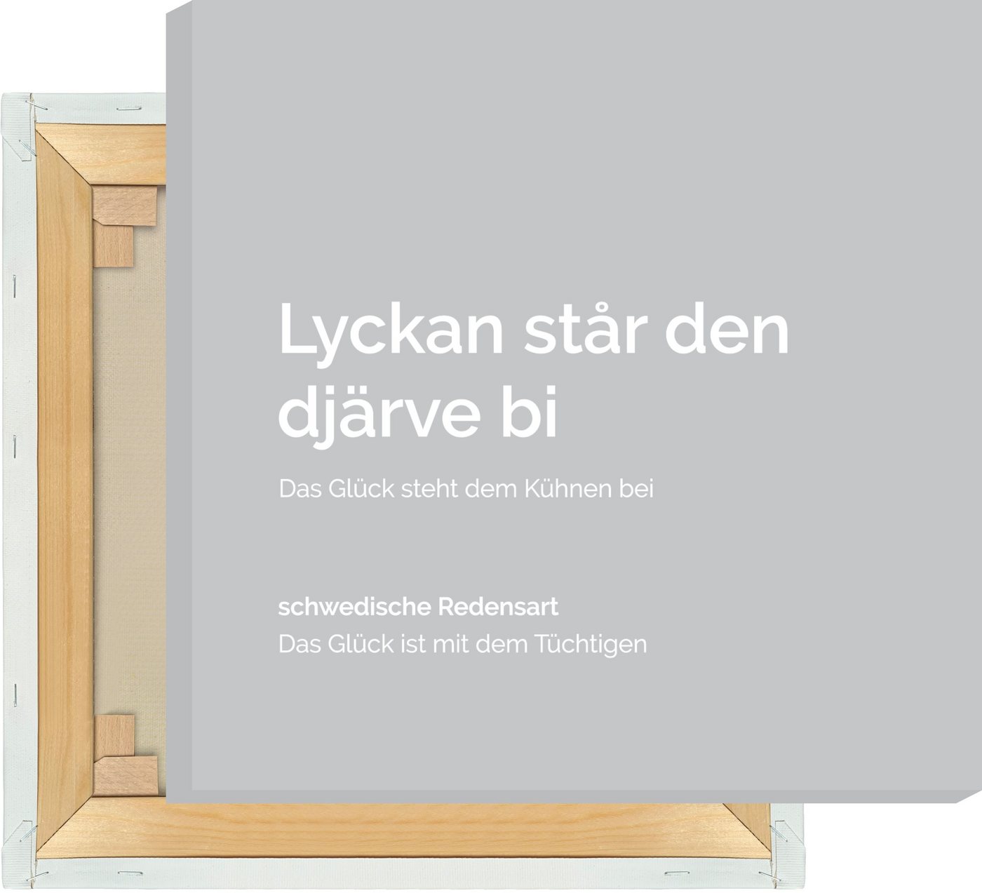 NORDIC WORDS Leinwandbild Lyckan står den djärve bi von NORDIC WORDS