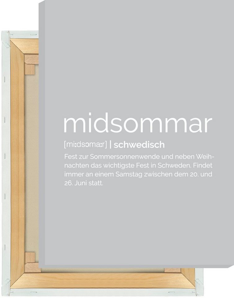 NORDIC WORDS Leinwandbild Midsommar von NORDIC WORDS