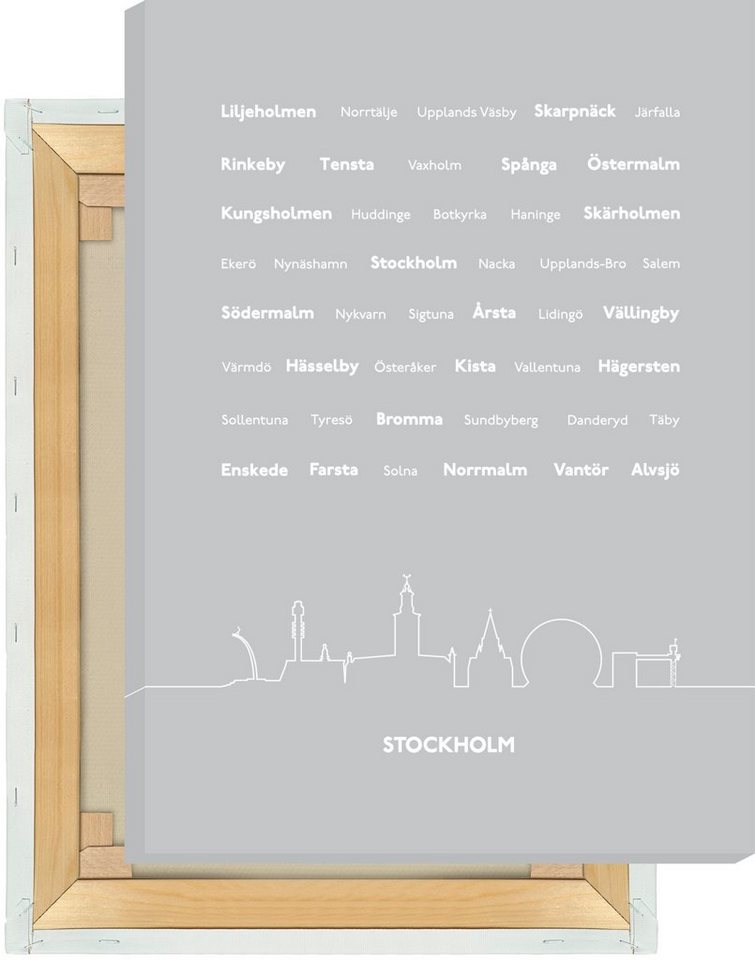 NORDIC WORDS Leinwandbild Stockholmer Vororte #1 von NORDIC WORDS