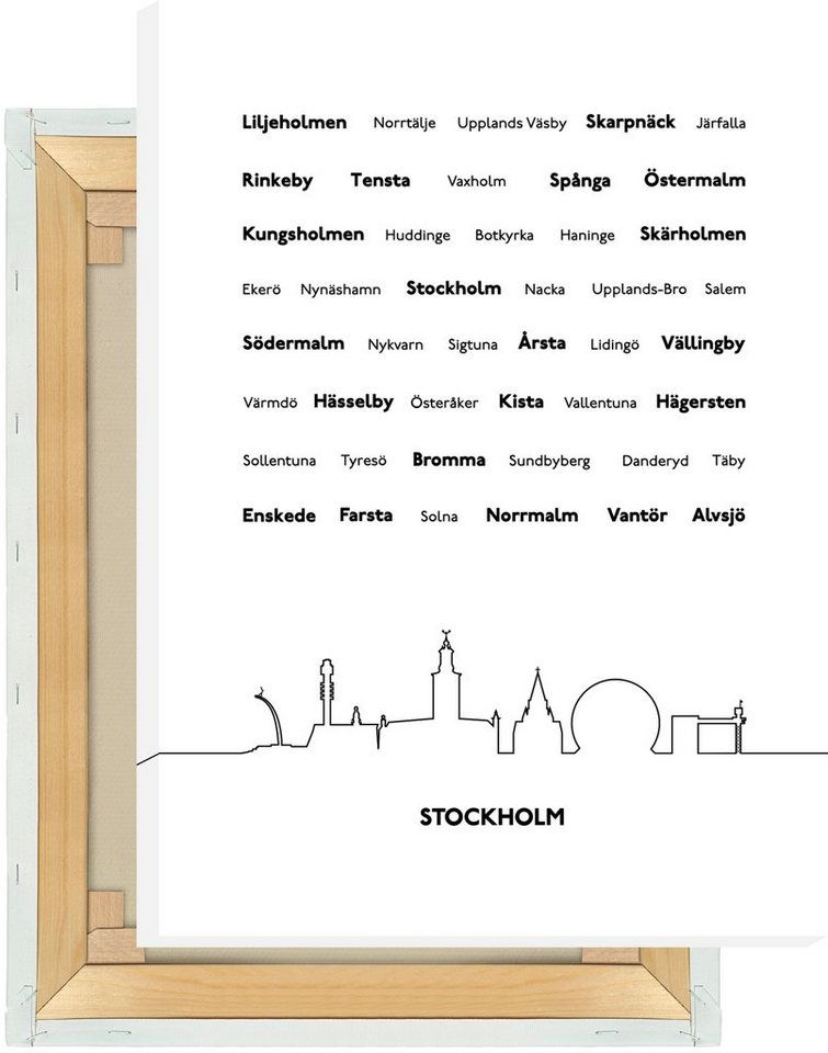 NORDIC WORDS Leinwandbild Stockholmer Vororte #1 von NORDIC WORDS