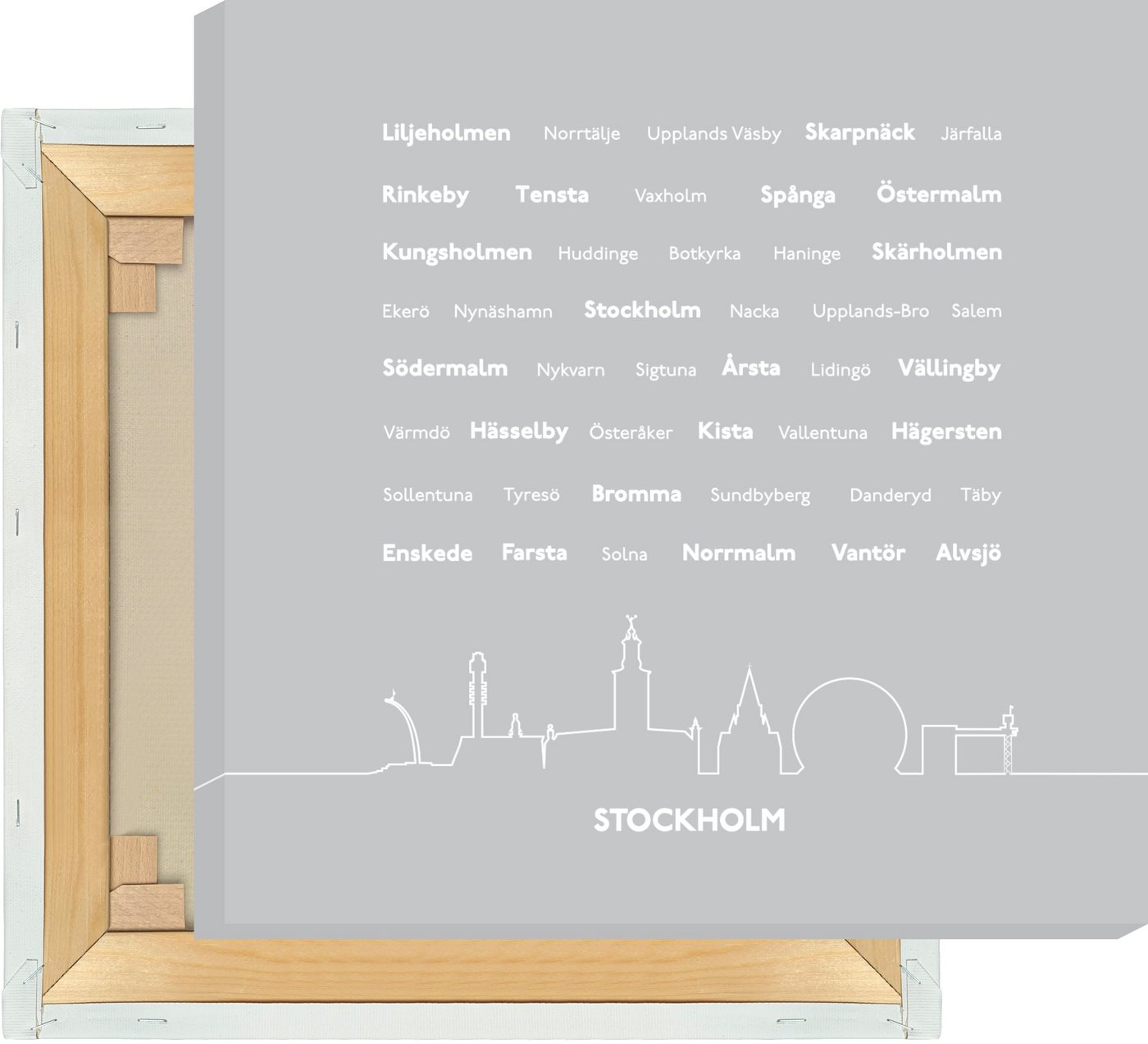 NORDIC WORDS Leinwandbild Stockholmer Vororte #1 von NORDIC WORDS