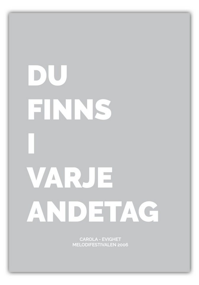 NORDIC WORDS Poster Carola - Evighet #1 von NORDIC WORDS