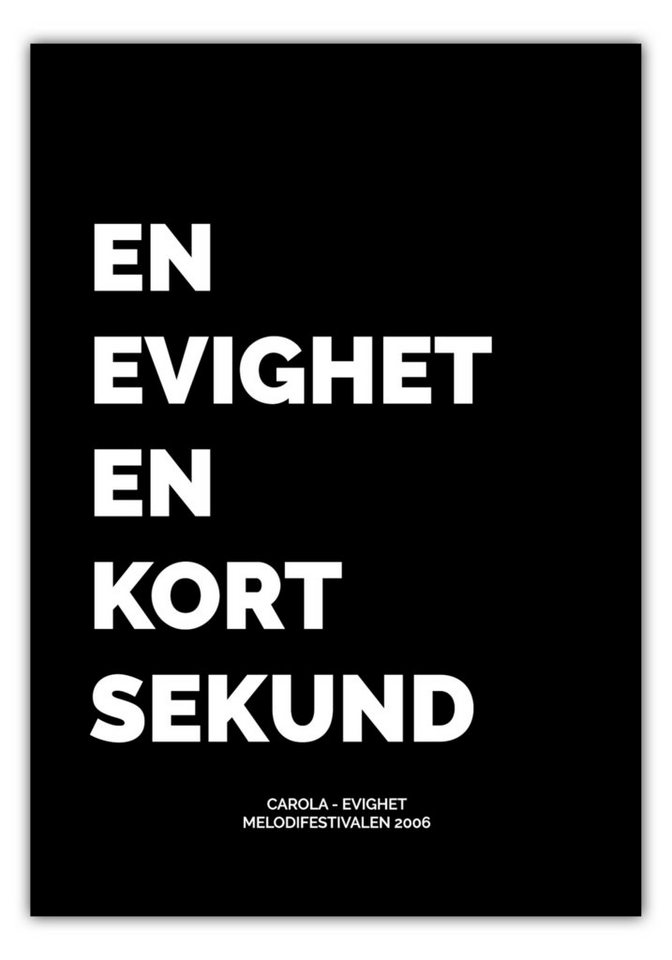 NORDIC WORDS Poster Carola - Evighet #2 von NORDIC WORDS