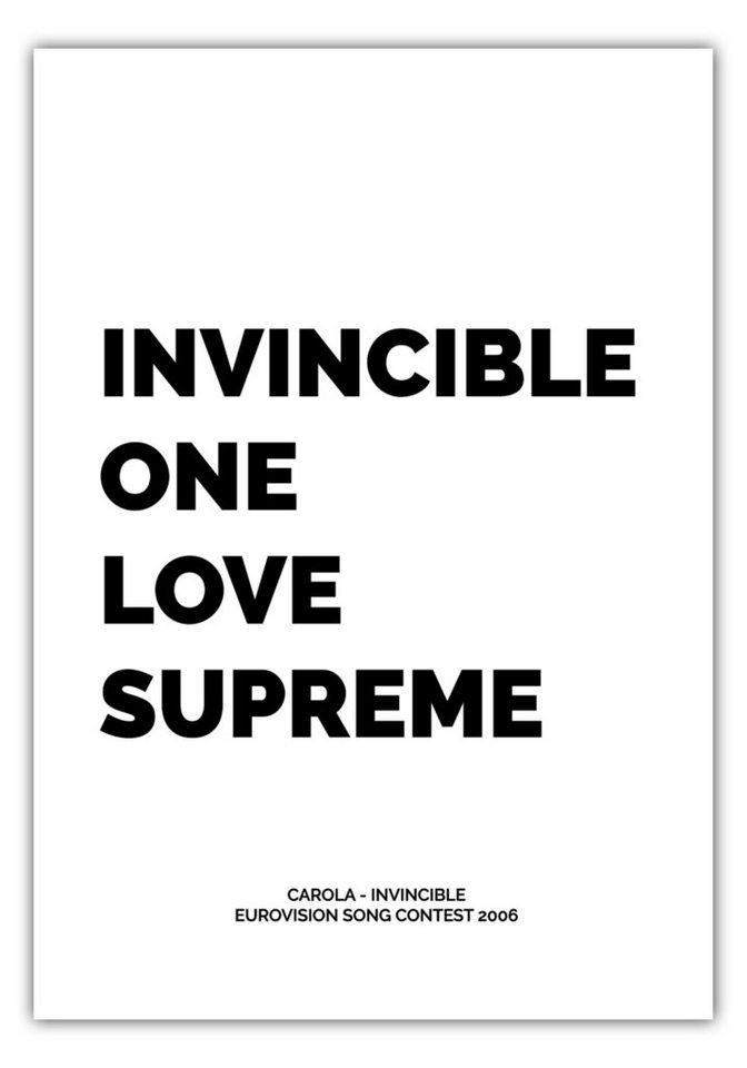 NORDIC WORDS Poster Carola - Invincible von NORDIC WORDS