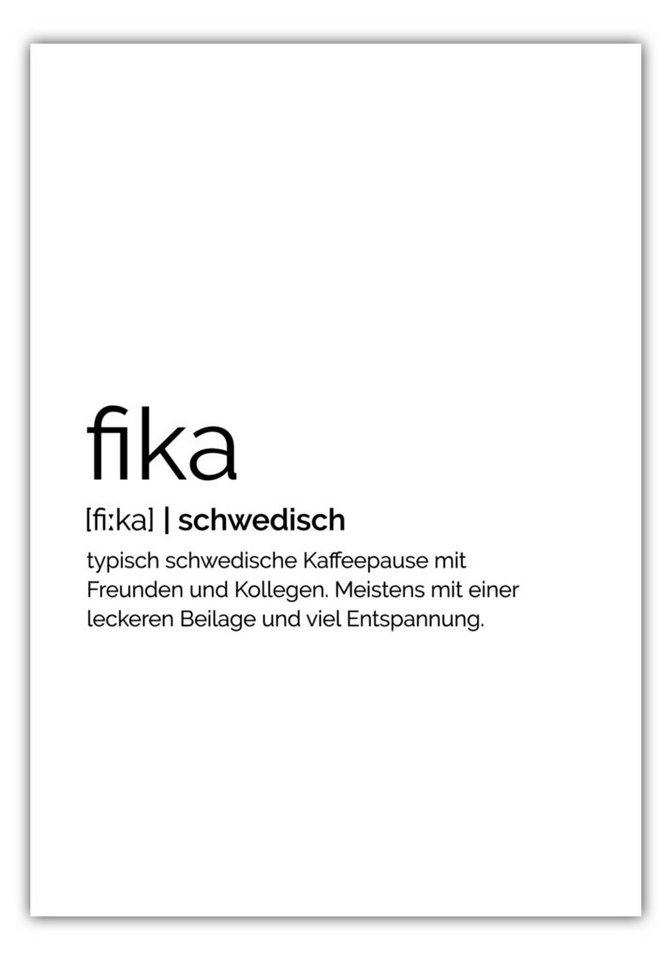 NORDIC WORDS Poster Fika von NORDIC WORDS