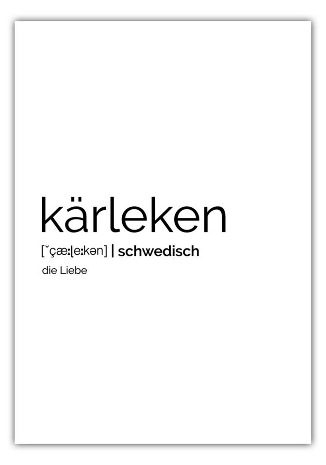 NORDIC WORDS Poster Kärleken von NORDIC WORDS