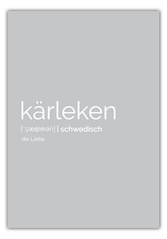 NORDIC WORDS Poster Kärleken von NORDIC WORDS