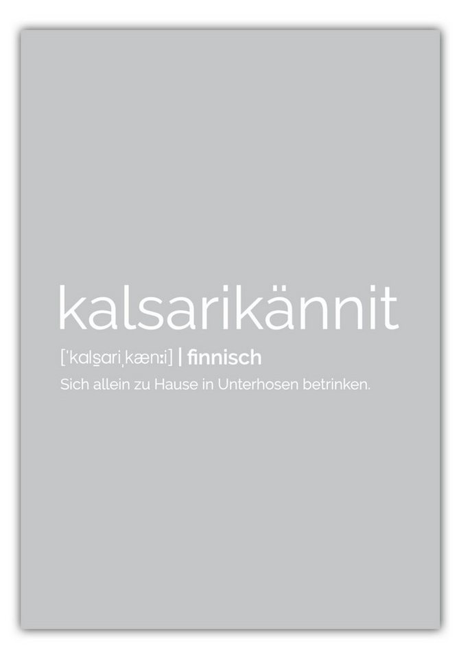 NORDIC WORDS Poster Kalsarikännit von NORDIC WORDS
