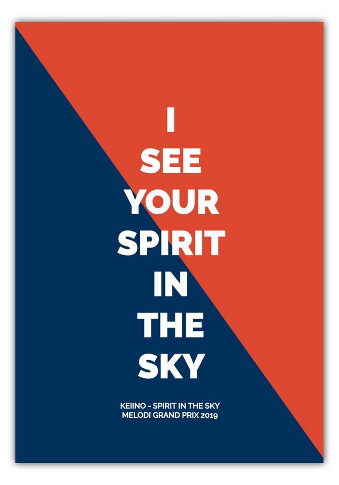 NORDIC WORDS Poster Keiino Spirit in the Sky von NORDIC WORDS